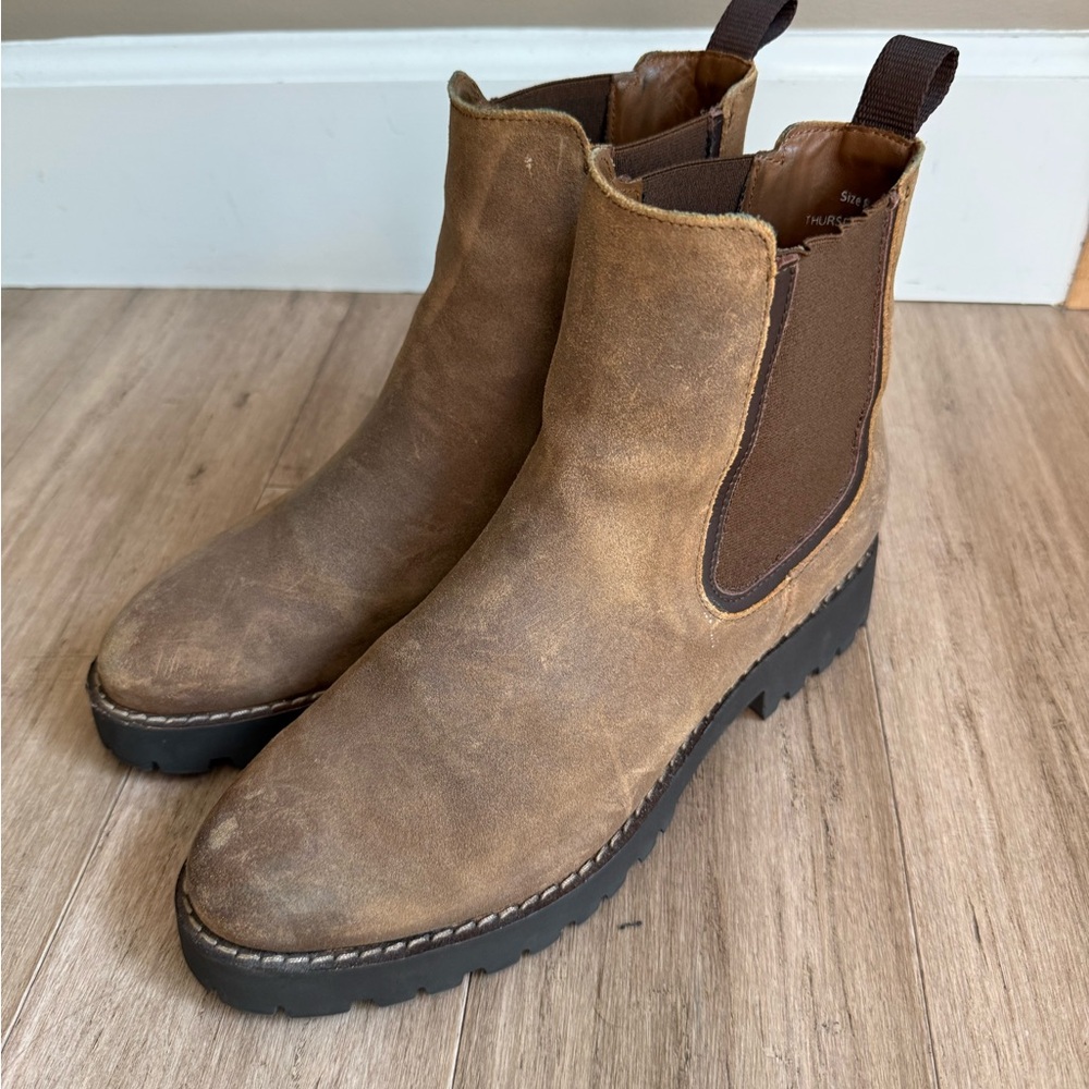 Thursday Brown Leather Chelsea Boots